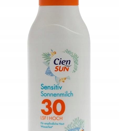 Cien Sun Sensitiv mleczko do opalania LSF 30 - 250 ml ochrona UVA + UVB Cien Sun Sensitiv mleczko do opalania LSF 30 - 250 ml ochrona UVA + UVB