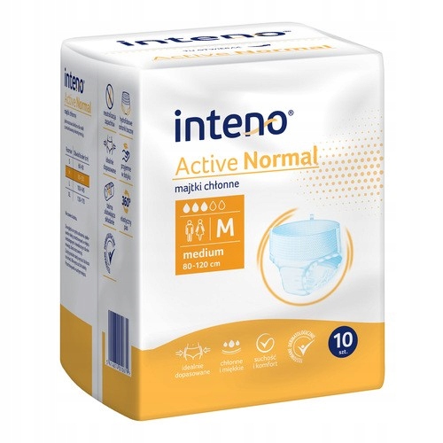 Inteno Active Normal, majtki chłonne, rozmiar M, 10 szt. Inteno Active Normal, majtki chłonne, rozmiar M, 10 szt.