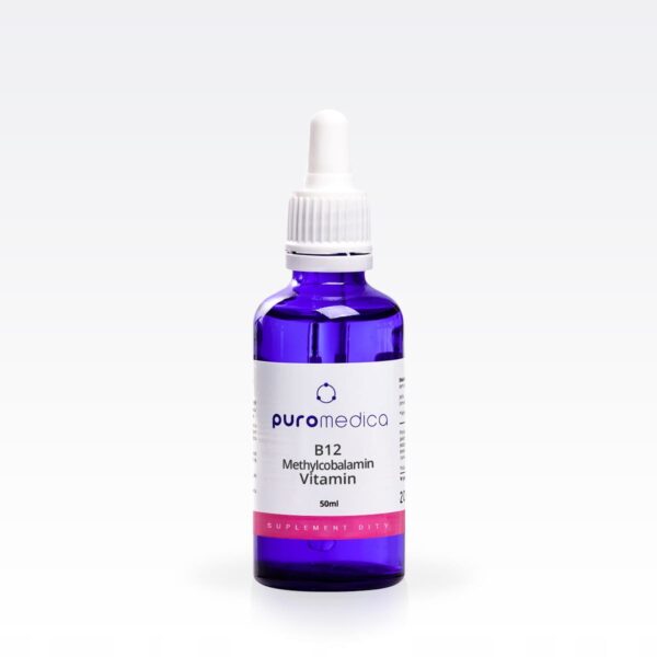 Suplement diety Puromedica witamina B12 krople 50 ml wegańskie Suplement diety Puromedica witamina B12 krople 50 ml wegańskie